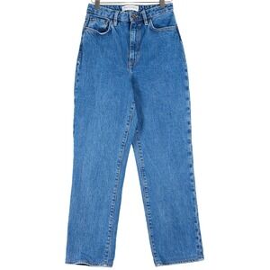 Aritzia Denim Forum The Arlo High Rise Straight Leg Jeans Blue 27